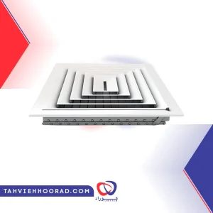 دریچه سقفی چهار طرفه دمپردار